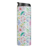 Bouteilles Isothermes Pretty Light Watercolor Flowers and Buds Pattern (Tourné sur la droite)