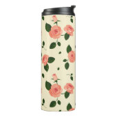 Bouteilles Isothermes Pretty Pink Roses Pastel Pink Pattern (Tourné sur la gauche)