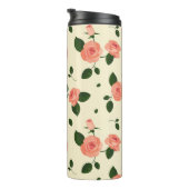 Bouteilles Isothermes Pretty Pink Roses Pastel Pink Pattern (Tourné sur la droite)