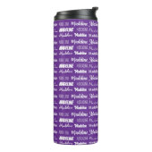 Bouteilles Isothermes Pretty Purple Personalized Name Collage (Tourné sur la gauche)