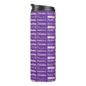 Bouteilles Isothermes Pretty Purple Personalized Name Collage (Tourné sur la droite)