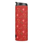 Bouteilles Isothermes Pretty Red Poppies Pattern Personalised (Tourné sur la droite)