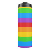 Bouteilles Isothermes Pride Power : Drapeau Arc-en-Ciel (Devant)