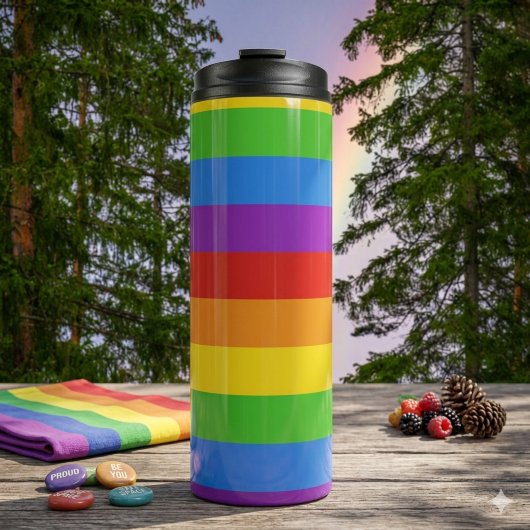 Bouteilles Isothermes Pride Power : Drapeau Arc-en-Ciel