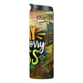 Bouteilles Isothermes Priez Plus, Faites Moins De Souci (Tourné sur la droite)