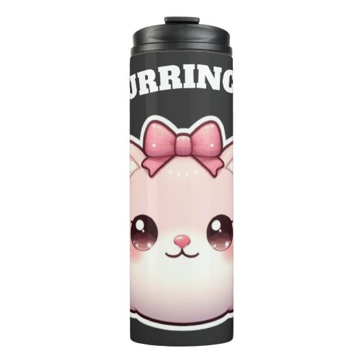Bouteilles Isothermes Princesse Féline Design Rose Bow (Devant)