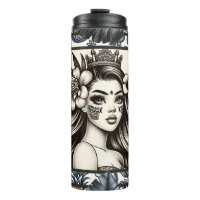 Princesse polynésienne Bleu Floral Tribal