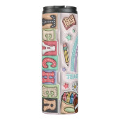 Bouteilles Isothermes Professeur : Arc en ciel, Amour, Inspirer, Apprend (Dos)