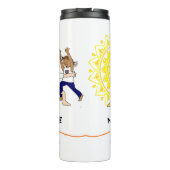 Bouteilles Isothermes Professeur de yoga avec des étudiants mignons (Dos)