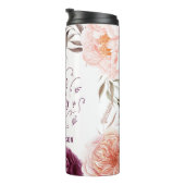 Bouteilles Isothermes professeur mignon rose floral élégant  (Tourné sur la droite)