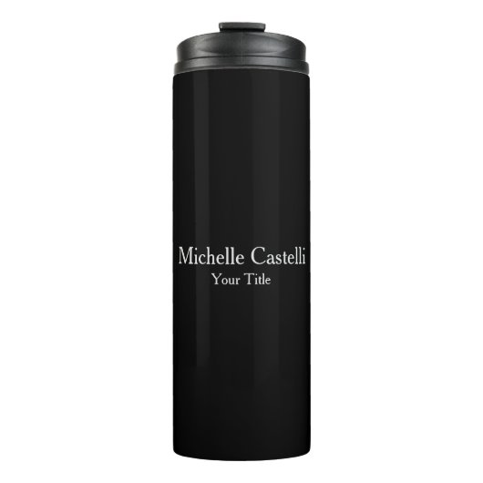Bouteilles Isothermes Professionnel unique moderne minimaliste gris noir (Devant)