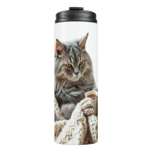Bouteilles Isothermes Profitez du thé d'hiver de chat (Devant)