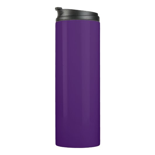 Bouteilles Isothermes Profond violet blanc Élégant minimal Customisé (Tourné sur la droite)