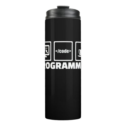 Bouteilles Isothermes Programmeur Écrire Code Et Boire Café (Devant)