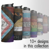 Bouteilles Isothermes Progrès Fierté Drapeau LGBT Wood Grain Nom personn