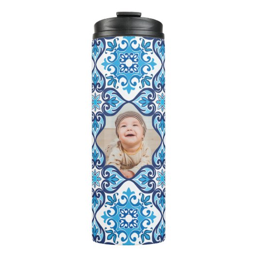 Bouteilles Isothermes Propre image, Azulejos bleus et blancs (Devant)