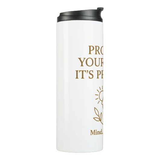 Bouteilles Isothermes Protect Your Peace — Minimalist Self-Care Quote (Tourné sur la gauche)