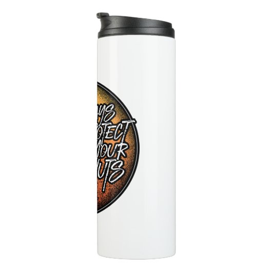 Bouteilles Isothermes Protégez toujours vos noix - drôle d'écureuil ninj (Tourné sur la droite)