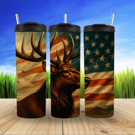 Bouteilles Isothermes Proud Elk, American Spirit Art