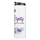 Bouteilles Isothermes Proverbes 31:25 Force et Dignité Fleur pourpre (Tourné sur la droite)