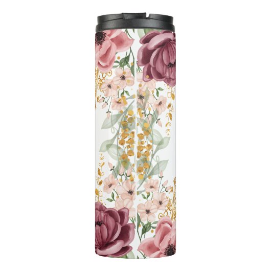 Bouteilles Isothermes Proverbes 31 Élégante fleur rose pastel (Dos)