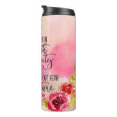 Bouteilles Isothermes Proverbes pour femmes Écriture rose florale (Tourné sur la droite)