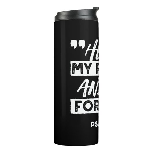 Bouteilles Isothermes Psaume 91:2 - Mon Refuge et ma forteresse chrétien (Tourné sur la gauche)