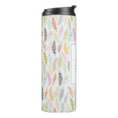 Bouteilles Isothermes Psaume 91:4 Écriture et conception de plume (Tourné sur la gauche)