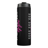 Bouteilles Isothermes Publicité Noir & Rose moderne (Devant)