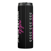 Bouteilles Isothermes Publicité Noir & Rose moderne (Dos)