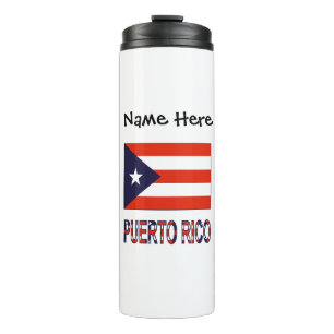 Bouteilles Isothermes Puerto Rico Drapeau Porto-Ricain Bleu Personnalisa