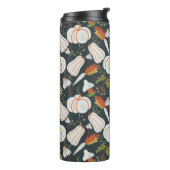 Bouteilles Isothermes Pumpkin seamless pattern floral black and white (Tourné sur la gauche)