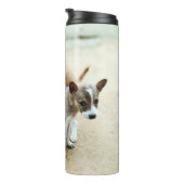 Bouteilles Isothermes Puppies mignonnes jouer sur la plage (Tourné sur la droite)