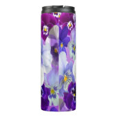 Bouteilles Isothermes Purple Bleu Blanc Pansy Fleurs Florales (Dos)