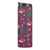 Bouteilles Isothermes Purple Christmas Pattern Aesthetic – Cute Holiday  (Tourné sur la droite)