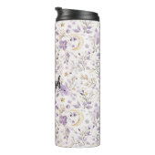 Bouteilles Isothermes Purple White Moons & Stars Floral (Tourné sur la droite)