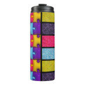 Bouteilles Isothermes Puzzle 3D et parties scintillant Faux Tumbler ther (Devant)