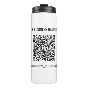 Bouteilles Isothermes QR Code et texte personnalisé Professionnel Modern