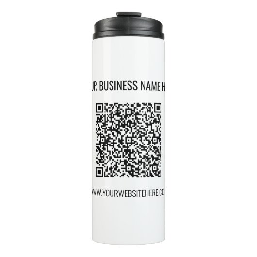 Bouteilles Isothermes QR Code et texte personnalisé Professionnel Modern (Devant)