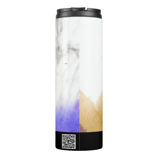 Bouteilles Isothermes *~* QR LOGO COUPLE Photo Gold Purple (Dos)