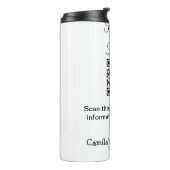 Bouteilles Isothermes QR scanner anniversaire détails fête moderne 15 an (Tourné sur la gauche)