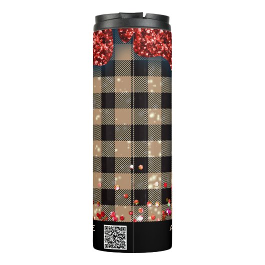 Bouteilles Isothermes *~* QR SWAG Rustique Parties scintillant de Noël R (Dos)