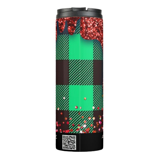 Bouteilles Isothermes *~* QR SWAG Rustique Parties scintillant de Noël V (Dos)