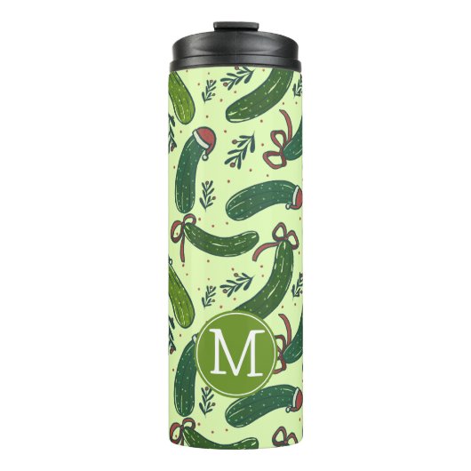 Bouteilles Isothermes Quirky Festive Pickles de Noël Motif (Devant)