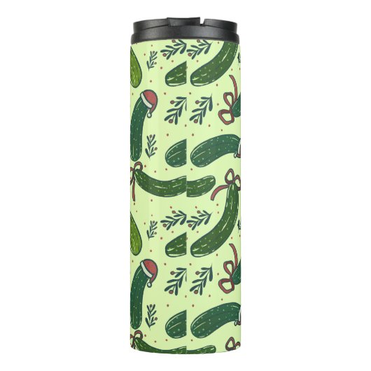Bouteilles Isothermes Quirky Festive Pickles de Noël Motif (Dos)