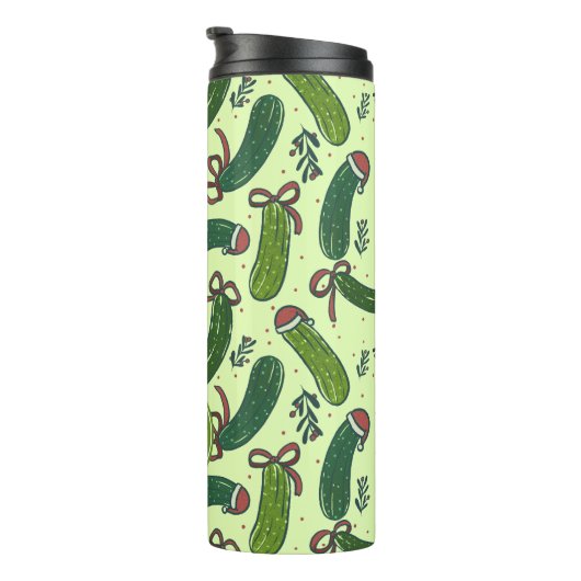 Bouteilles Isothermes Quirky Festive Pickles de Noël Motif (Tourné sur la droite)