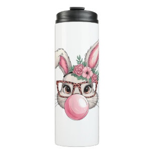 Bouteilles Isothermes Rabbit Bunny soufflant bulle Pâques Jour mignon fe