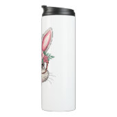 Bouteilles Isothermes Rabbit Bunny soufflant bulle Pâques Jour mignon fe (Tourné sur la droite)