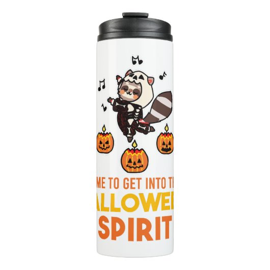 Bouteilles Isothermes Raccoon Spirit Halloween Citrouille Party (Devant)