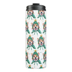 Bouteilles Isothermes Race de chien Corgi Noël